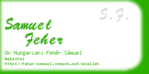 samuel feher business card